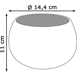 Produktbild für Übertopf Prosperplast Sandy Bowl, steingrau, Ø 14 x 11 cm