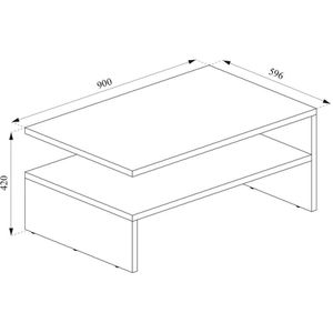 Produktbild für Couchtisch Vicco Amato, aus Holz, beton / weiß