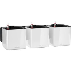 Produktbild für Übertopf Lechuza Green Wall Home Kit Glossy, weiß, 14x14x14cm