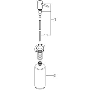 Produktbild für Spülmittelspender GROHE Contemporary 40536000, verchromt