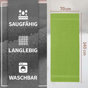 Produktbild für Handtuch NatureMark Premium, apfelgrün, 70 x 140 cm