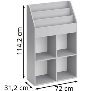 Produktbild für Bücherregal Vicco Luigi, grau