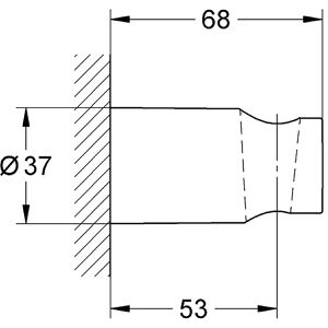 Produktbild für Duschkopfhalterung GROHE Vitalio Universal 26102000, verchromt