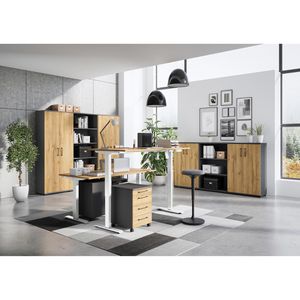 Produktbild für Schreibtisch Germania Profi 3.0, 8023-242, eiche / weiß