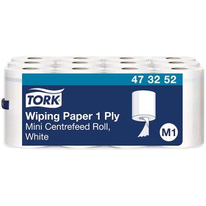 Putztuchrolle Tork 473252, M1, aus Recyclingpapier, weiß