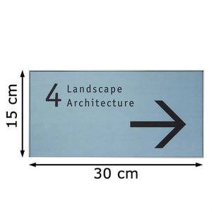 Produktbild für Türschild SignSystems NA5011, New Age, silber