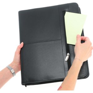 Produktbild für Schreibmappe Alassio 30014, Limone, schwarz, Echt Leder