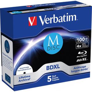 Blu-ray-Rohlinge Verbatim 43834 BDXL, bedruckbar, M-Disc