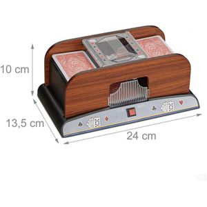 Produktbild für Kartenmischmaschine Relaxdays Holzoptik