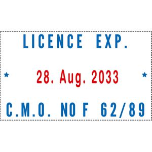 Produktbild für Datumstempel Trodat Printy 4750 Typo, rot/blau, selbstfärbend