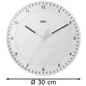 Produktbild für Wanduhr Braun BC17W, Kunststoff, analog, Funkuhr