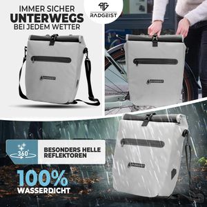 Produktbild für Gepäckträgertasche Radgeist PRF-20-76, grau, 20 Liter