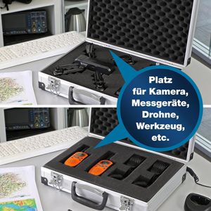 Produktbild für Transportkoffer PeakTech P 7265, abschließbar, aus Aluminium