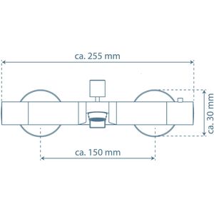 Produktbild für Badewannenarmatur Schütte Vico, 52450, aus Messing