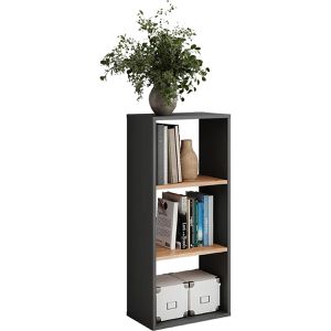 Produktbild für Bücherregal Vicco Orlando, anthrazit / eiche