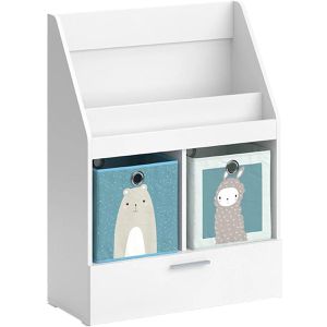 Produktbild für Bücherregal Vicco Luigi, weiß, mit 2 Faltboxen
