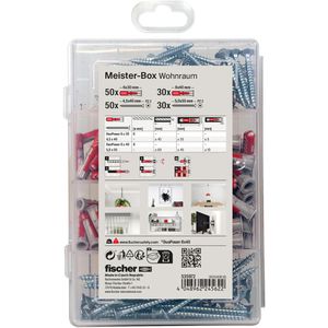 Produktbild für Schrauben-Dübel-Set Fischer 535972, MeisterBox Wohnraum