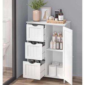 Produktbild für Badschrank Vasagle BBC49WT, mit 4 Füßen, weiß