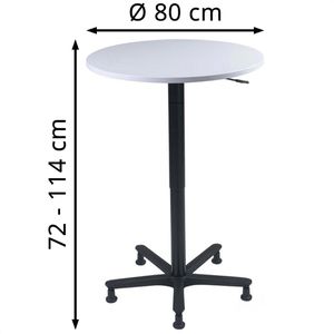 Produktbild für Stehtisch Hammerbacher ST08, lichtgrau