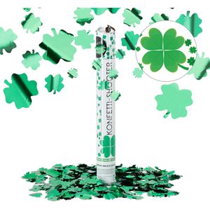 Konfetti Relaxdays 10021773, Party-Popper Kleeblatt, aus Folie