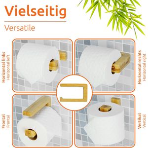 Produktbild für Toilettenpapierhalter ECENCE ohne Bohren, braun