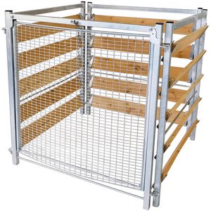 Komposter bellissa 99153, natur/ silber, aus Holz und Stahl