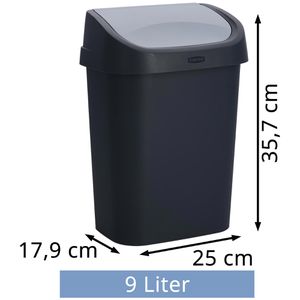 Produktbild für Mülleimer Curver Allibert Mistral Swing, anthrazit