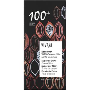 Tafelschokolade Vivani Edel Bitter 100+, BIO