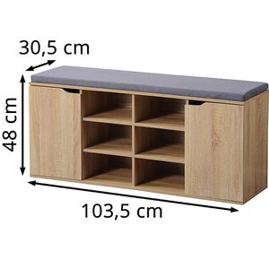 Produktbild für Schuhbank Kesper 15928, eiche, aus Holz