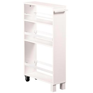 Nischenregal Kesper 24854, weiß, mit Rollen