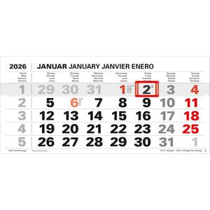 Produktbild für 4-Monatskalender Böttcher-AG Jahr 2026, mit Werbedruck