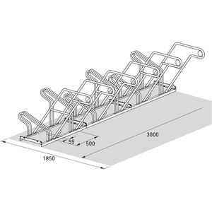 Produktbild für Fahrradständer WSM 2606 XBF, Bodenmontage / freistehend