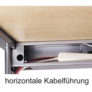 Produktbild für Schreibtisch Hammerbacher N-Serie, ahorn / silber