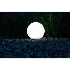 Produktbild für Wegeleuchte Heitronic Boule, weiß, mit Solar