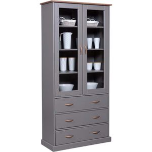 Küchenschrank Inter-Link Westerland, grau, 90 x 198 cm