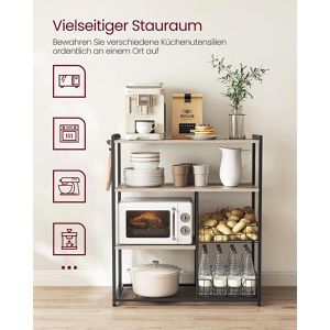 Produktbild für Küchenregal Vasagle KKS096B02, graubraun