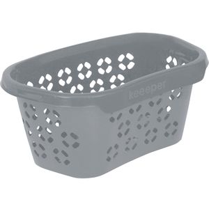 Wäschekorb Keeeper Anton, grau, mit 3 Griffen