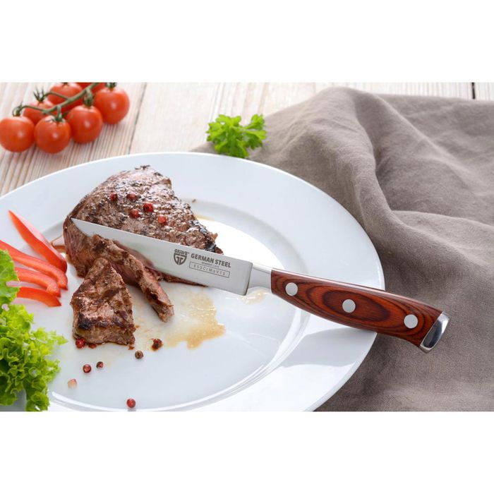 Gräwe Steakmesser mit Aufbewahrungsbox, mit Holzgriff, natur, Set 2