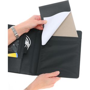 Produktbild für Schreibmappe Alassio 43004, Bormio, schwarz, Kunstleder