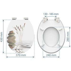 Produktbild für WC-Sitz Schütte Balance 80522 High Gloss, oval, aus Holz