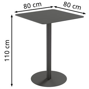 Produktbild für Stehtisch Paperflow Cross TRCROS8080H.01, schwarz