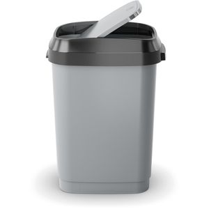 Produktbild für Mülleimer Curver KIS Dual Swing, grau/anthrazit