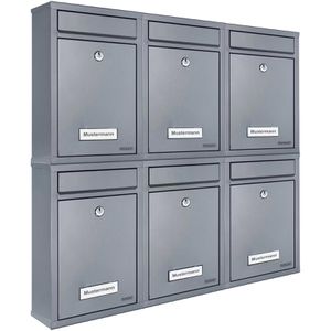 Produktbild für Briefkasten Monzana 105261, silber, aus Stahl