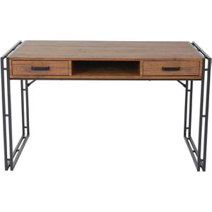 Produktbild für Schreibtisch Mendler HWC-A27, braun / schwarz