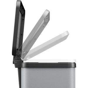 Produktbild für Mülleimer Hailo trio Plus L, silber