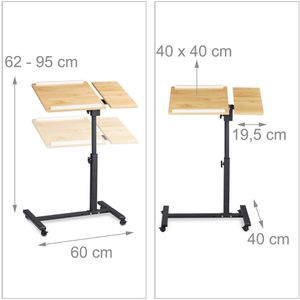 Produktbild für Stehpult Relaxdays Laptoptisch, aus Holz / Metall
