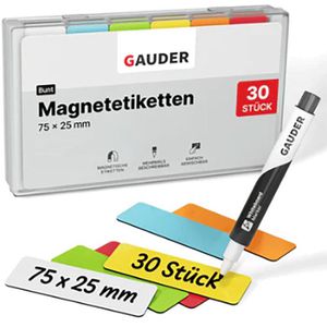 Produktbild für Magnetschilder Gauder ME-75x25, farbig sortiert