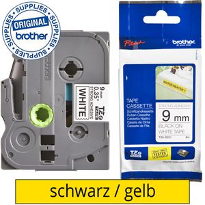 Schriftband Brother TZe-S221, 9mm