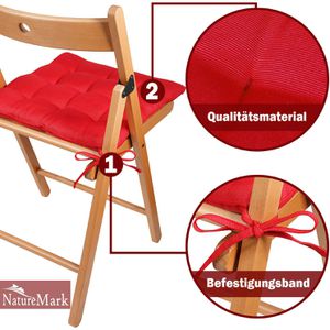 Produktbild für Stuhlkissen NatureMark rot, für Außen