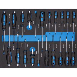 Produktbild für Werkzeugwagen Güde GW7 Black Line, 39132, bestückt